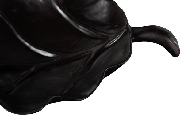 Phillips Collection Leaf Bowl, Exquisite Teak Wood Craftsmanship For Rustic Home Decor And Natural Elegance Black Wood ,Teak Id117517