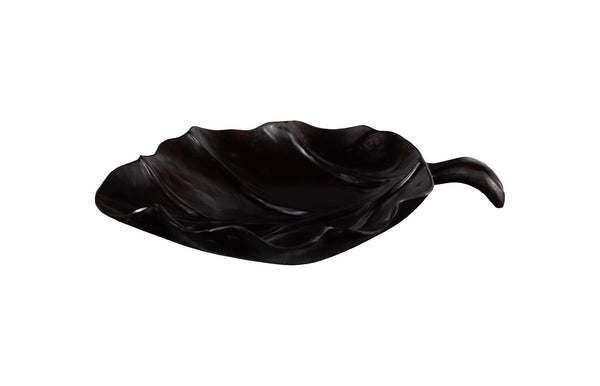 Phillips Collection Leaf Bowl, Exquisite Teak Wood Craftsmanship For Rustic Home Decor And Natural Elegance Black Wood ,Teak Id117517