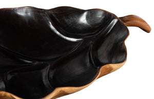 Phillips Collection Leaf Bowl, Exquisite Teak Wood Craftsmanship For Rustic Home Decor And Natural Elegance Brown,Black Wood ,Teak Id117518