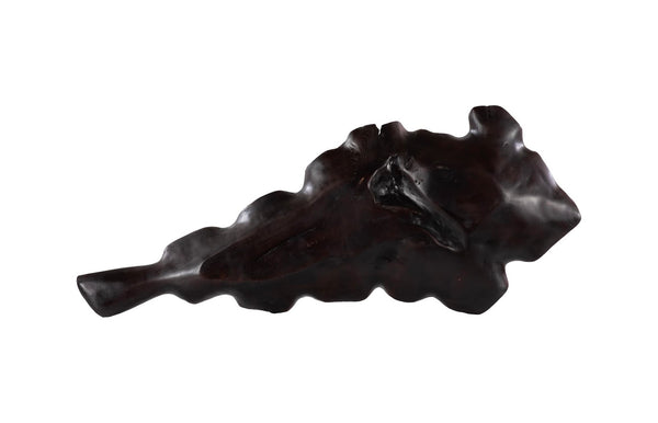Phillips Collection Leaf Bowl, Exquisite Teak Wood Craftsmanship For Rustic Home Decor And Natural Elegance Black Wood ,Teak Id118430