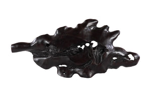 Phillips Collection Leaf Bowl, Exquisite Teak Wood Craftsmanship For Rustic Home Decor And Natural Elegance Black,Brown Wood ,Teak Id118431