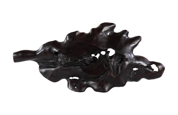 Phillips Collection Leaf Bowl, Exquisite Teak Wood Craftsmanship For Rustic Home Decor And Natural Elegance Black,Brown Wood ,Teak Id118431