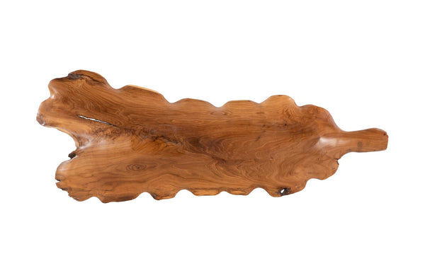 Phillips Collection Leaf Bowl, Exquisite Teak Wood Craftsmanship For Rustic Home Decor And Natural Elegance Black,Brown Wood ,Teak Id118432