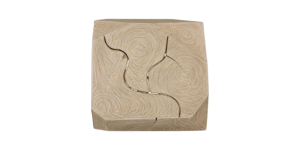 Phillips Collection Prism Coffee Table – Sustainable Oat-Finished Teak with Handcrafted Mosaic for Modern Living Spaces ID119795