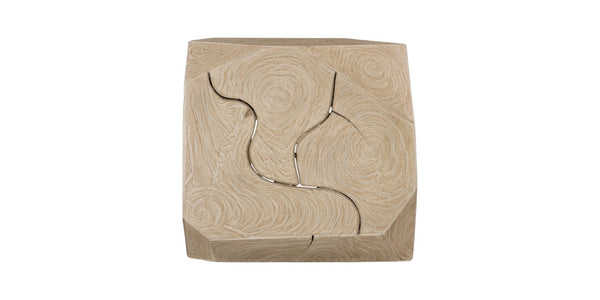 Phillips Collection Prism Coffee Table – Sustainable Oat-Finished Teak with Handcrafted Mosaic for Modern Living Spaces ID119795