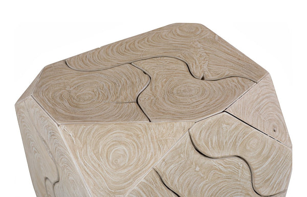 Phillips Collection Prism Coffee Table – Sustainable Oat-Finished Teak with Handcrafted Mosaic for Modern Living Spaces ID119795