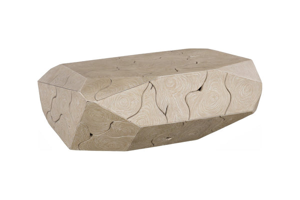 Phillips Collection Prism Coffee Table: Handcrafted Reclaimed Teak with Geometric Design for Modern Eco-Friendly Living Spaces ID119797