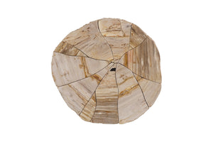 Phillips Collection Converge Petrified Coffee Table - Unique Cream Stone Design for Modern Living Room Elegance ID119992