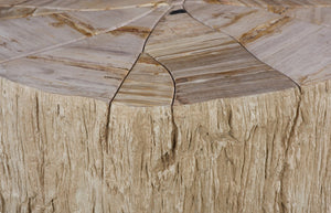 Phillips Collection Converge Petrified Coffee Table - Unique Cream Stone Design for Modern Living Room Elegance ID119992