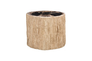 Phillips Collection Chaka Petrified Stool - Sculptural Cream Accent Table with Organic Design for Modern Interiors ID119997