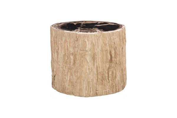 Phillips Collection Chaka Petrified Stool - Sculptural Cream Accent Table with Organic Design for Modern Interiors ID119997