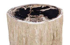 Phillips Collection Chaka Petrified Stool - Sculptural Cream Accent Table with Organic Design for Modern Interiors ID119997