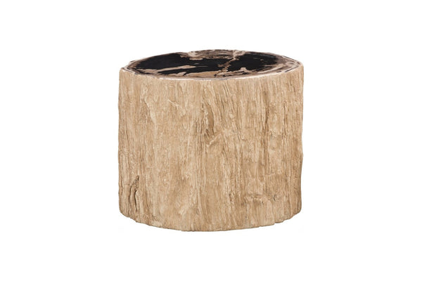 Phillips Collection Chaka Petrified Stool - Sculptural Cream Accent Table with Organic Design for Modern Interiors ID119997