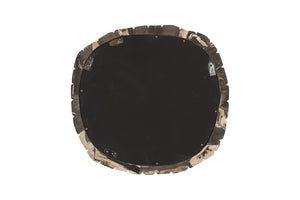 Phillips Collection Stacked Pebble Petrified Mirror - Unique Fossilized Wood Frame for Modern and Rustic Decor Spaces ID119998