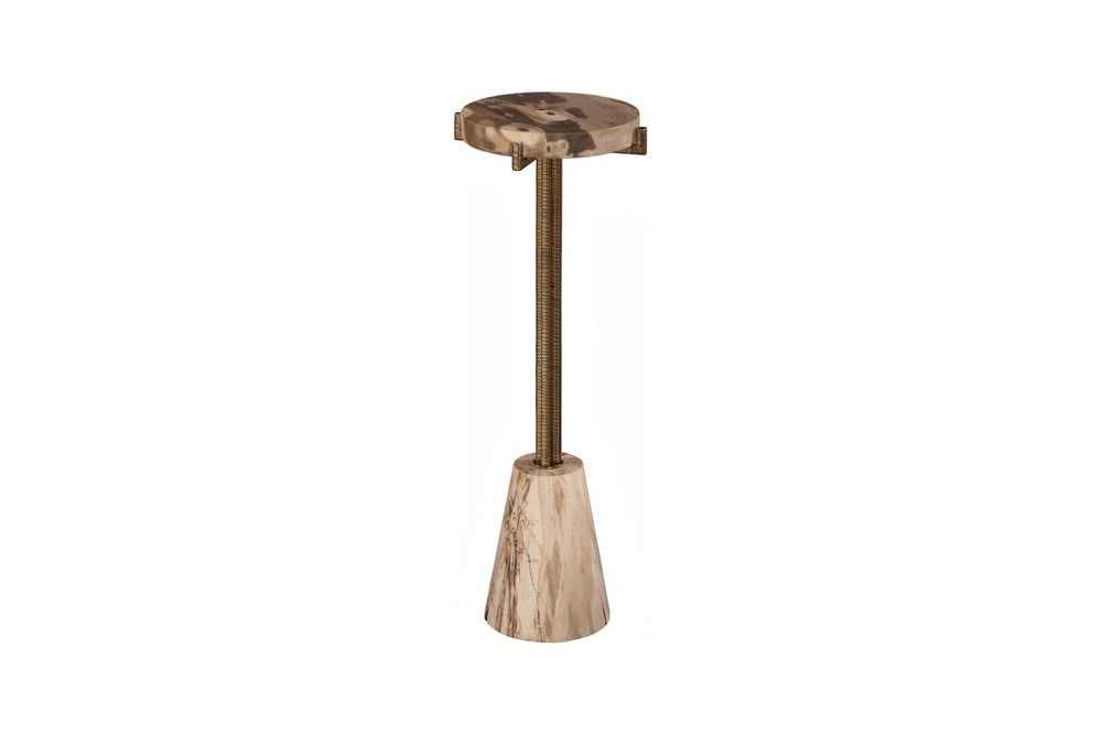 Phillips Collection Erva Side Table - Modern Minimalist Design with Brass Stem & Natural Stone for Any Living Space ID120001
