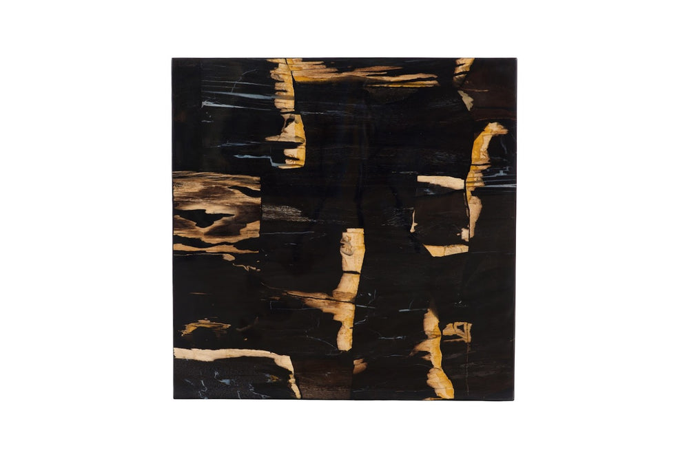 Phillips Collection Petramosaic Coffee Table - Unique Petrified Wood Top with Elegant Brass Legs for Modern Living Spaces ID120003