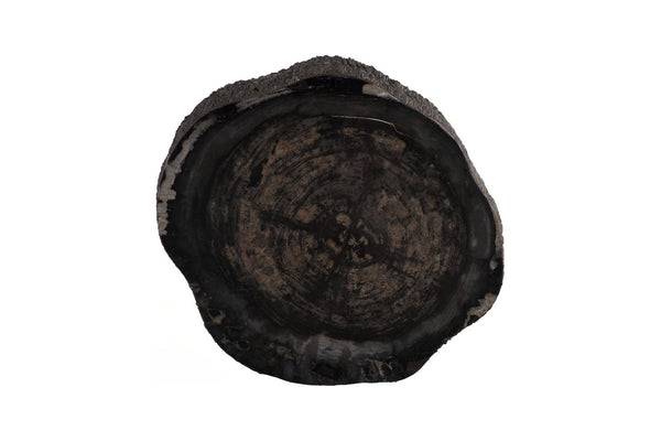 Phillips Collection Chaka Sculptural Coffee Table with Petrified Wood Top and Resin Bark Sides for Elegant Living Spaces Rough, Black, Short ID120005
