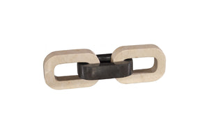 Phillips Collection Marble Triple Link Chain Accent - Hand-Carved Decorative Sculpture for Stylish Home Décor Display ID120008