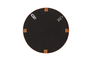 Phillips Collection Petrified Wall Mirror with Sleek Black Metal Rim – Natural Wood Slice Design for Modern Decor Copper Frame, Medium ID120012