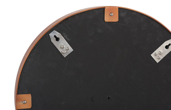 Phillips Collection Petrified Wall Mirror with Sleek Black Metal Rim – Natural Wood Slice Design for Modern Decor Copper Frame, Medium ID120012