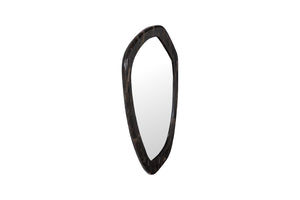 Phillips Collection Morphic Petrified Mirror – Sculptural Artistry and Craftsmanship for Stunning Contemporary Interiors Point, Black Frame ID120014