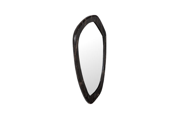 Phillips Collection Morphic Petrified Mirror – Sculptural Artistry and Craftsmanship for Stunning Contemporary Interiors Point, Black Frame ID120014
