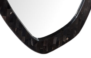 Phillips Collection Morphic Petrified Mirror – Sculptural Artistry and Craftsmanship for Stunning Contemporary Interiors Point, Black Frame ID120014