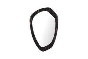 Phillips Collection Morphic Petrified Mirror – Sculptural Artistry and Craftsmanship for Stunning Contemporary Interiors Point, Black Frame ID120014
