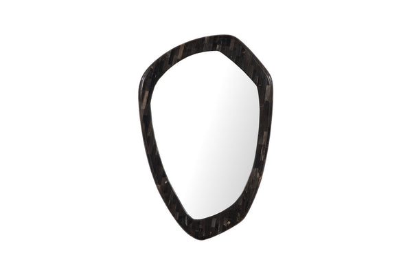 Phillips Collection Morphic Petrified Mirror – Sculptural Artistry and Craftsmanship for Stunning Contemporary Interiors Point, Black Frame ID120014