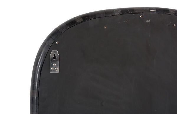 Phillips Collection Morphic Petrified Mirror – Sculptural Artistry and Craftsmanship for Stunning Contemporary Interiors Rounded, Black Frame ID120015