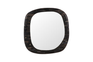Phillips Collection Morphic Petrified Mirror – Sculptural Artistry and Craftsmanship for Stunning Contemporary Interiors Rounded, Black Frame ID120015