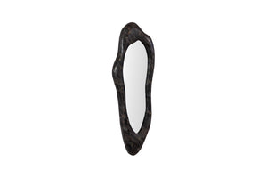 Phillips Collection Morphic Petrified Mirror – Sculptural Artistry and Craftsmanship for Stunning Contemporary Interiors Wave, Black Frame ID120016