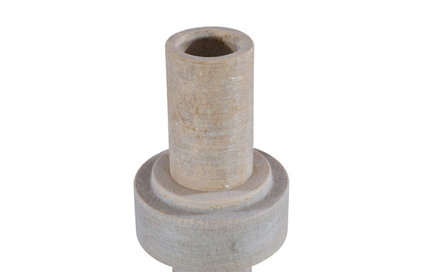 Phillips Collection Stone Vase - Sculptural Decorative Piece in Neutral Beige, Perfect for Modern or Rustic Interiors Cream, Medium ID120018