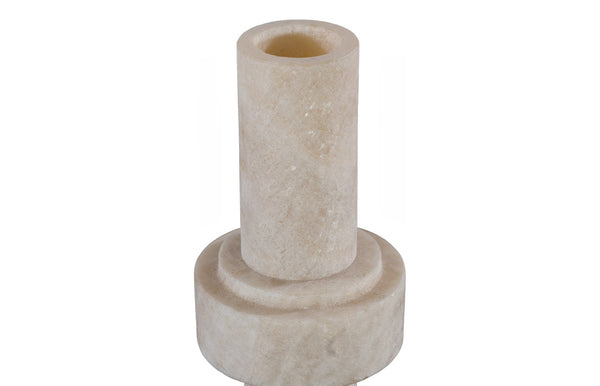 Phillips Collection Stone Vase - Sculptural Decorative Piece in Neutral Beige, Perfect for Modern or Rustic Interiors Cream, Large ID120019