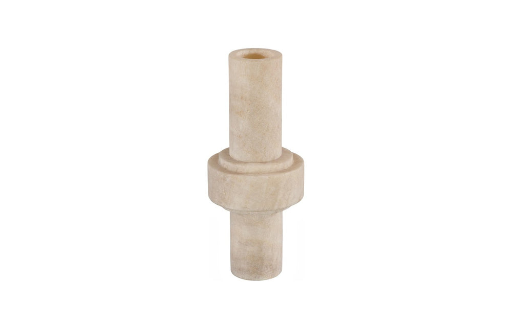 Phillips Collection Stone Vase - Sculptural Decorative Piece in Neutral Beige, Perfect for Modern or Rustic Interiors Cream, Large ID120019