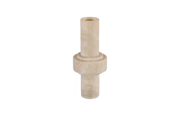 Phillips Collection Stone Vase - Sculptural Decorative Piece in Neutral Beige, Perfect for Modern or Rustic Interiors Cream, Large ID120019
