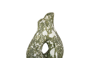 Phillips Collection Olive Oil Vase - Small Sculptural Decor in Deep Olive Green with Textured Speckled Finish ID120024
