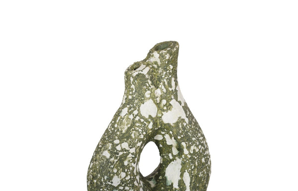 Phillips Collection Olive Oil Vase - Small Sculptural Decor in Deep Olive Green with Textured Speckled Finish ID120024