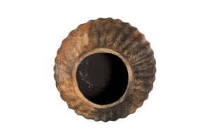 Phillips Collection Raw Umber Vase - Sculptural Ceramic Accent with Earthy Tones, Perfect for Dried Botanicals Display Globe ID120026