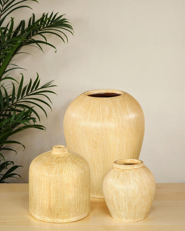 Phillips Collection Canary Wash Vase - Elegant Hand-Finished Ceramic Accent for Modern Home Decor and Stylish Displays Yellow, Globe ID120031