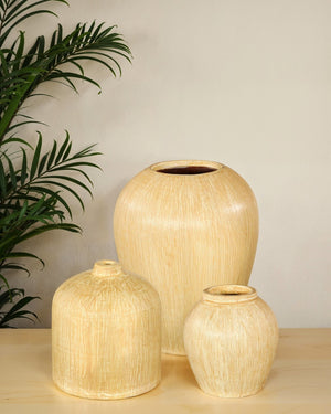 Phillips Collection Canary Wash Vase - Elegant Hand-Finished Ceramic Accent for Modern Home Decor and Stylish Displays Yellow, Bulb ID120032