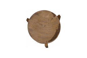 Phillips Collection Petrified Wood Side Table with Sculptural Metal Base Fossilized Grain Organic Accent Trident Base Small ID121101