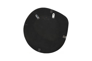 Phillips Collection Petrified Wood and Black Metal Square Wall Mirror Sculptural Organic Foyer Accent Small ID121103