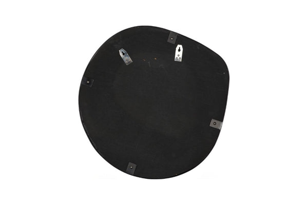 Phillips Collection Petrified Wood and Black Metal Square Wall Mirror Sculptural Organic Foyer Accent Small ID121103