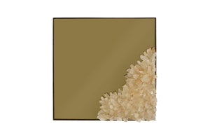 Phillips Collection Aura Natural Quartz Crystal Wall Art on Solid Brass Square Sculptural Accent Piece Lower Right ID121113