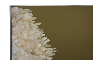 Phillips Collection Aura Natural Quartz Crystal Wall Art on Solid Brass Square Sculptural Accent Piece Left ID123263