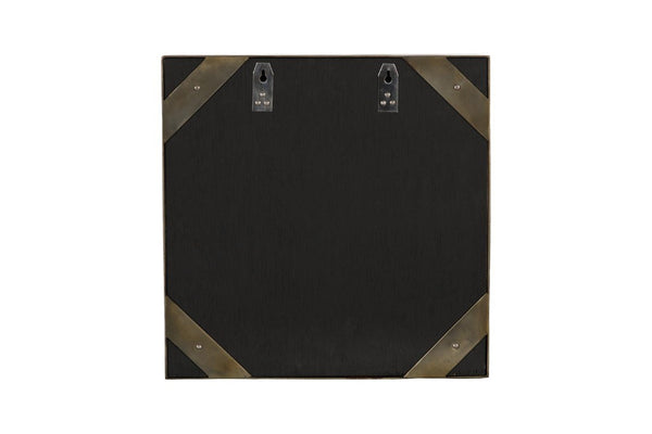 Phillips Collection Aura Natural Quartz Crystal Wall Art on Solid Brass Square Sculptural Accent Piece Left ID123263