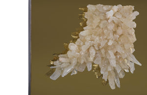 Phillips Collection Aura Natural Quartz Crystal Wall Art on Solid Brass Square Sculptural Accent Piece Center ID123264