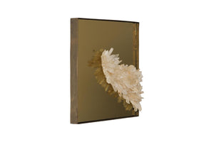 Phillips Collection Aura Natural Quartz Crystal Wall Art on Solid Brass Square Sculptural Accent Piece Peninsula ID123267