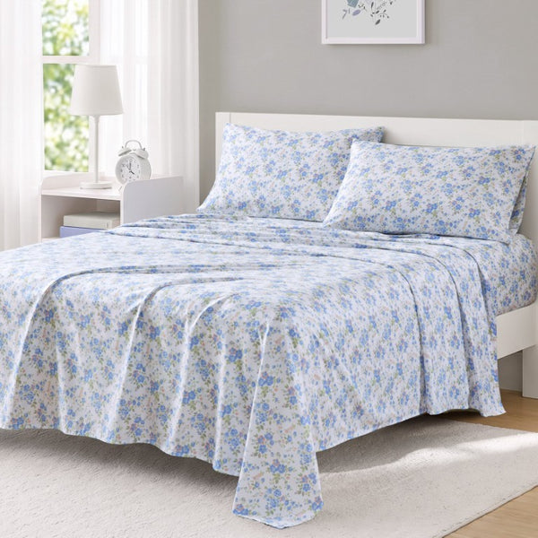 JLA Home Printed Microfiber Sheet Set Wrinkle Resistant Soft Bedding with Bold Pattern ID20-2607